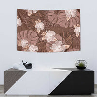 Hawaii Tapestry Brown Polynesian Monstera Patterns - Polynesian Pride