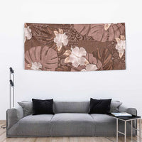 Hawaii Tapestry Brown Polynesian Monstera Patterns - Polynesian Pride
