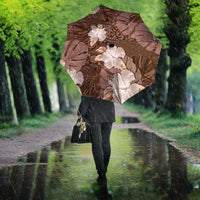 Hawaii Umbrella Brown Polynesian Monstera Patterns - Polynesian Pride