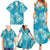Hawaii Family Matching Summer Maxi Dress and Hawaiian Shirt Teal Polynesian Monstera Patterns - Polynesian Pride