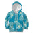 Hawaii Kid Hoodie Teal Polynesian Monstera Patterns - Polynesian Pride