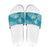 Hawaii Slide Sandals Teal Polynesian Monstera Patterns - Polynesian Pride