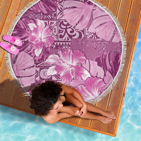 Hawaii Beach Blanket Magenta Polynesian Monstera Patterns - Polynesian Pride