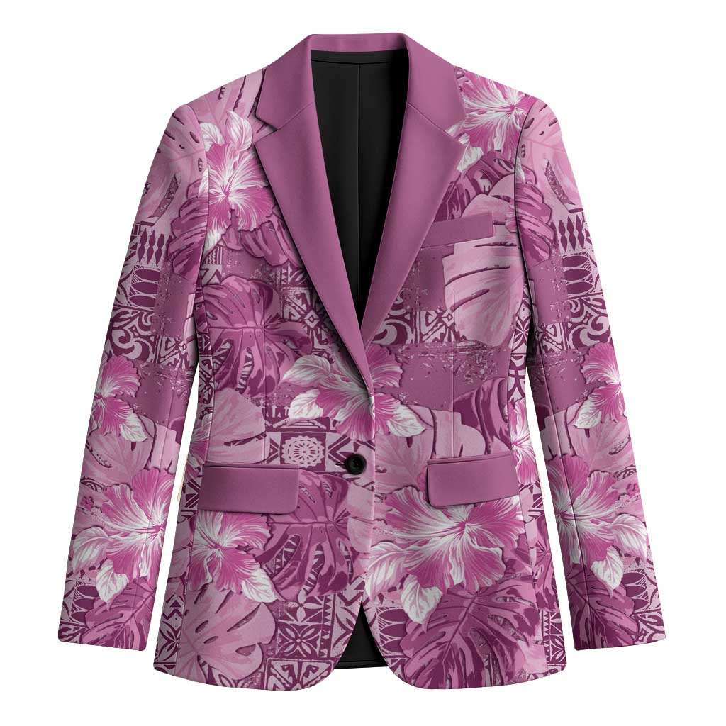 Hawaii Blazer Magenta Polynesian Monstera Patterns - Polynesian Pride