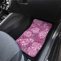 Hawaii Car Mats Magenta Polynesian Monstera Patterns - Polynesian Pride