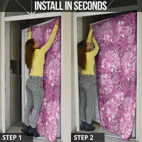 Hawaii Door Cover Magenta Polynesian Monstera Patterns - Polynesian Pride