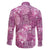 Hawaii Family Matching Summer Maxi Dress and Hawaiian Shirt Magenta Polynesian Monstera Patterns - Polynesian Pride