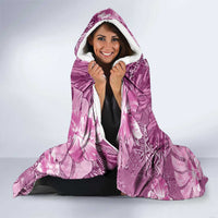 Hawaii Hooded Blanket Magenta Polynesian Monstera Patterns - Polynesian Pride