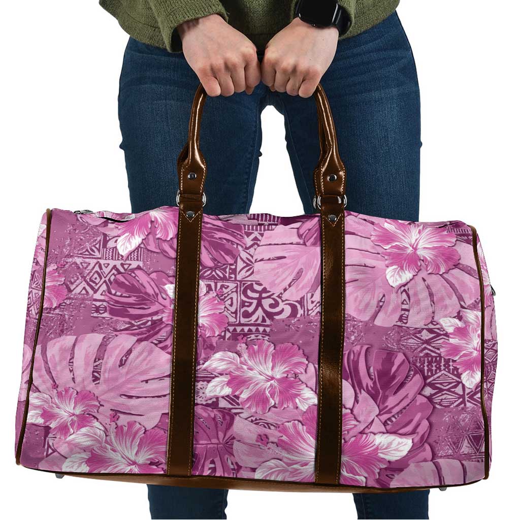 Hawaii Travel Bag Magenta Polynesian Monstera Patterns DT05 Magenta - Polynesian Pride