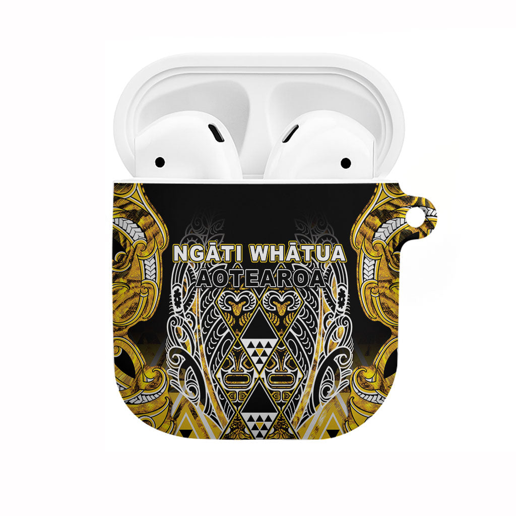 Aotearoa Ngati Whatua AirPods Case Maori Tribal Gold Paua Shell Pattern