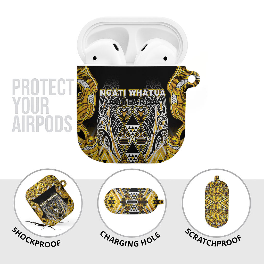 Aotearoa Ngati Whatua AirPods Case Maori Tribal Gold Paua Shell Pattern