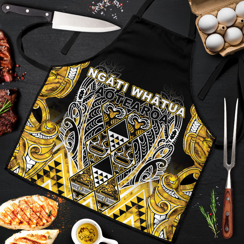 Aotearoa Ngati Whatua Apron Maori Tribal Gold Paua Shell Pattern