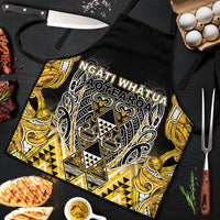 Aotearoa Ngati Whatua Apron Maori Tribal Gold Paua Shell Pattern
