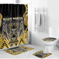 Aotearoa Ngati Whatua Bathroom Set Maori Tribal Gold Paua Shell Pattern