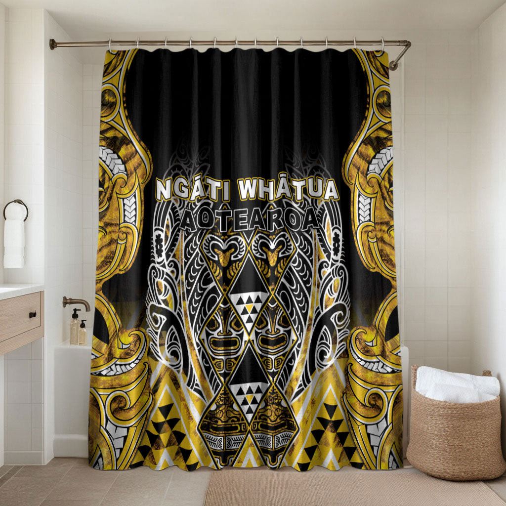 Aotearoa Ngati Whatua Bathroom Set Maori Tribal Gold Paua Shell Pattern