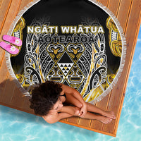 Aotearoa Ngati Whatua Beach Blanket Maori Tribal Gold Paua Shell Pattern