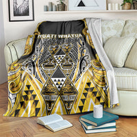 Aotearoa Ngati Whatua Blanket Maori Tribal Gold Paua Shell Pattern