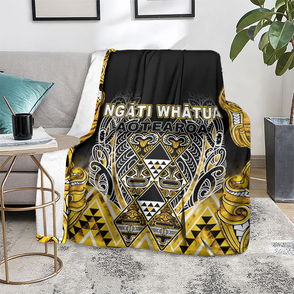 Aotearoa Ngati Whatua Blanket Maori Tribal Gold Paua Shell Pattern
