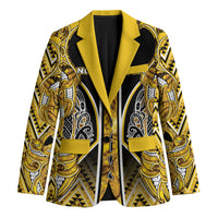 Aotearoa Ngati Whatua Blazer Maori Tribal Gold Paua Shell Pattern