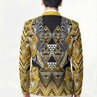 Aotearoa Ngati Whatua Blazer Maori Tribal Gold Paua Shell Pattern