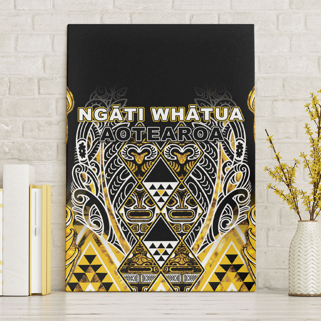 Aotearoa Ngati Whatua Canvas Wall Art Maori Tribal Gold Paua Shell Pattern