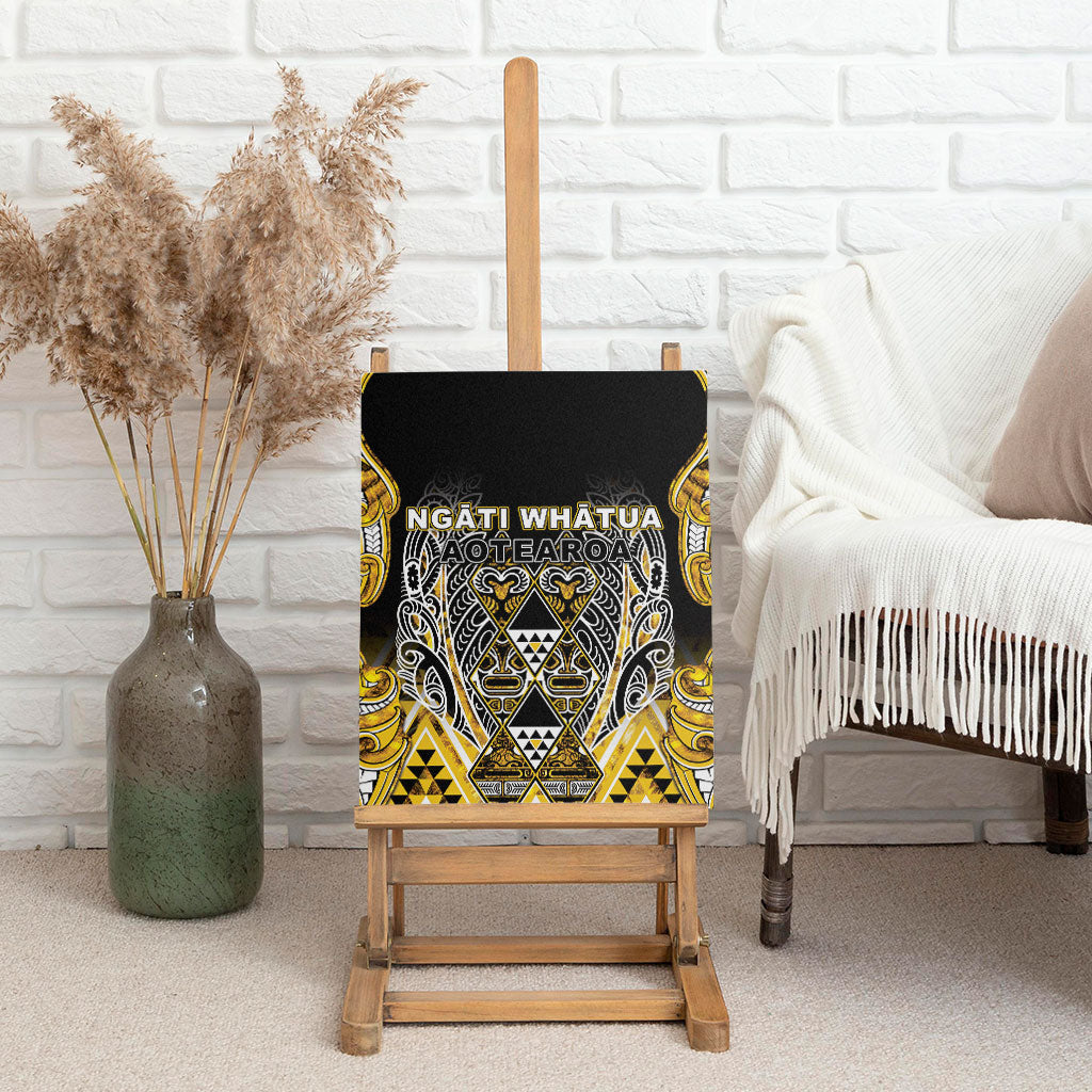 Aotearoa Ngati Whatua Canvas Wall Art Maori Tribal Gold Paua Shell Pattern