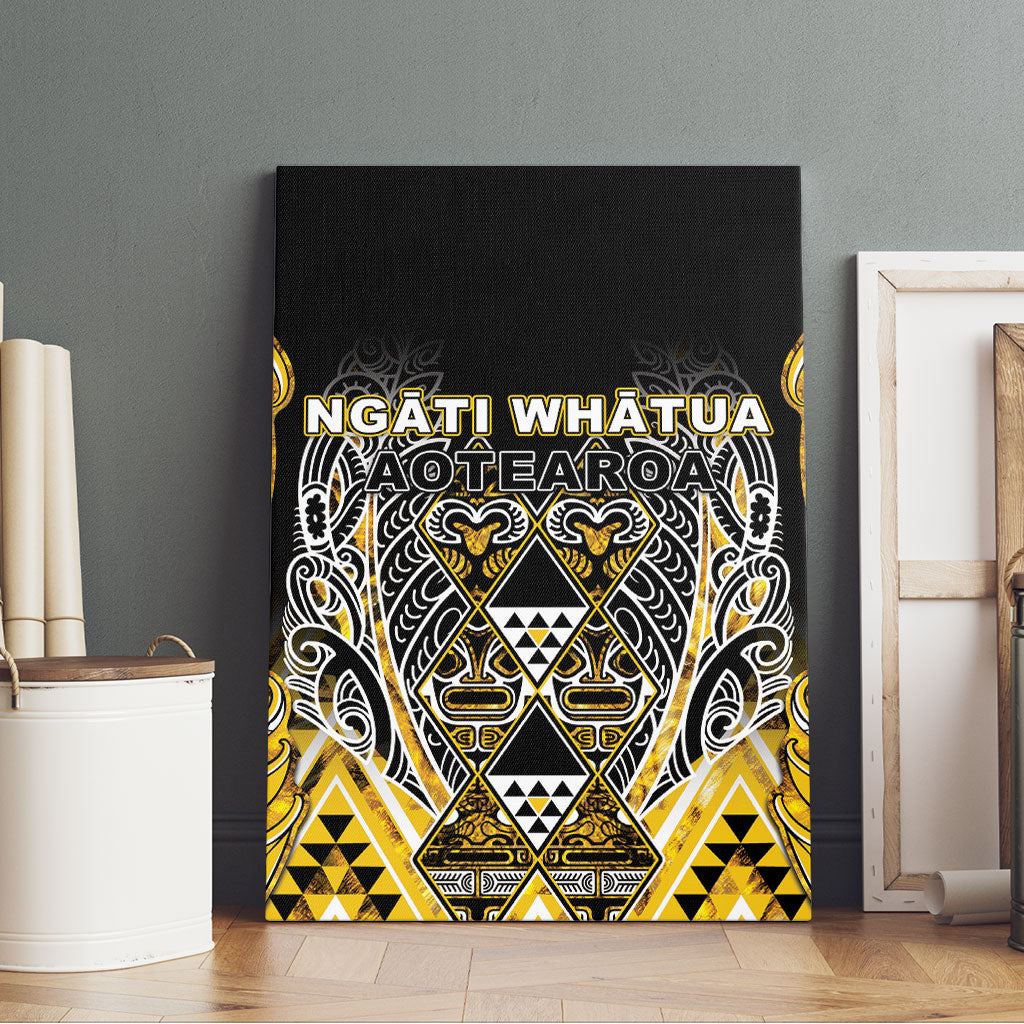 Aotearoa Ngati Whatua Canvas Wall Art Maori Tribal Gold Paua Shell Pattern