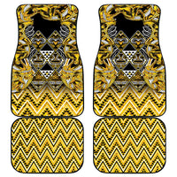 Aotearoa Ngati Whatua Car Mats Maori Tribal Gold Paua Shell Pattern