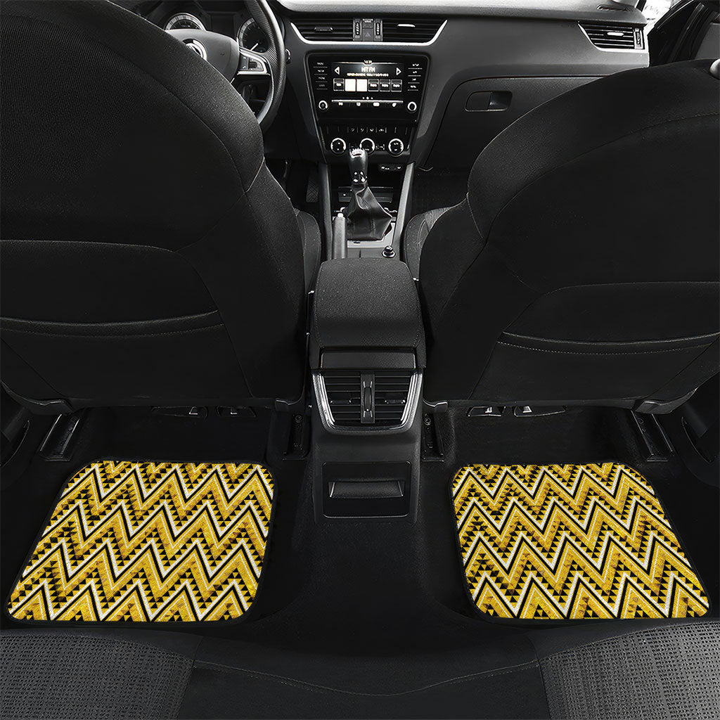 Aotearoa Ngati Whatua Car Mats Maori Tribal Gold Paua Shell Pattern