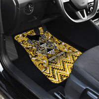 Aotearoa Ngati Whatua Car Mats Maori Tribal Gold Paua Shell Pattern