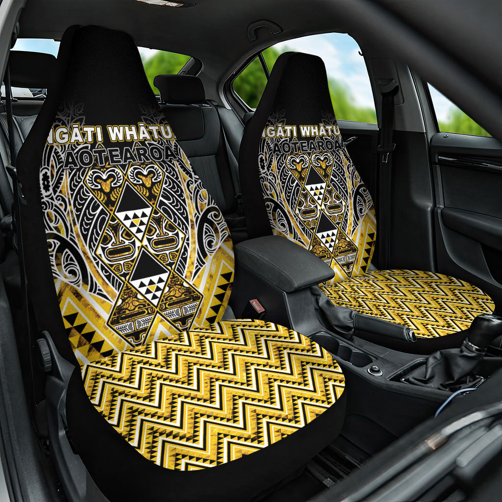 Aotearoa Ngati Whatua Car Seat Cover Maori Tribal Gold Paua Shell Pattern