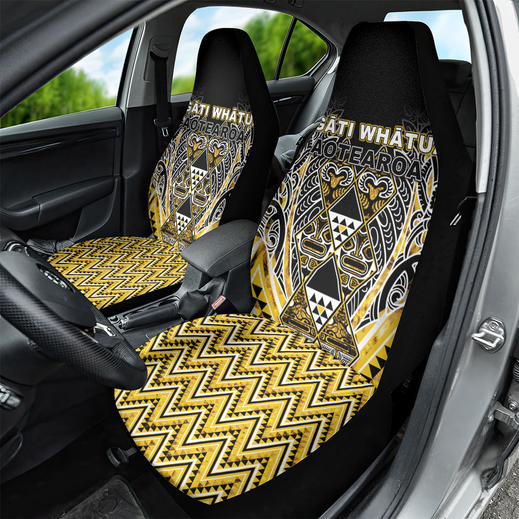 Aotearoa Ngati Whatua Car Seat Cover Maori Tribal Gold Paua Shell Pattern