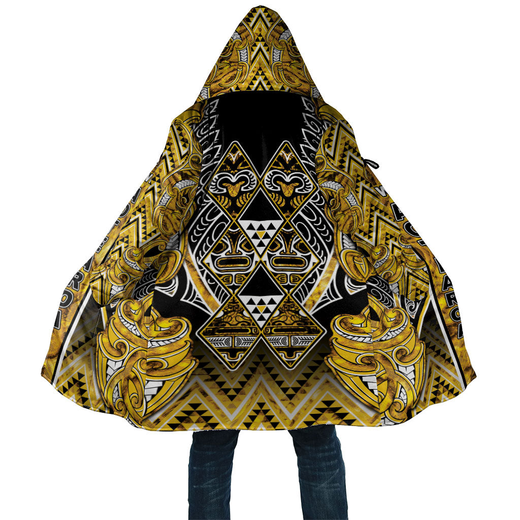 Aotearoa Ngati Whatua Cloak Maori Tribal Gold Paua Shell Pattern