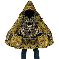 Aotearoa Ngati Whatua Cloak Maori Tribal Gold Paua Shell Pattern