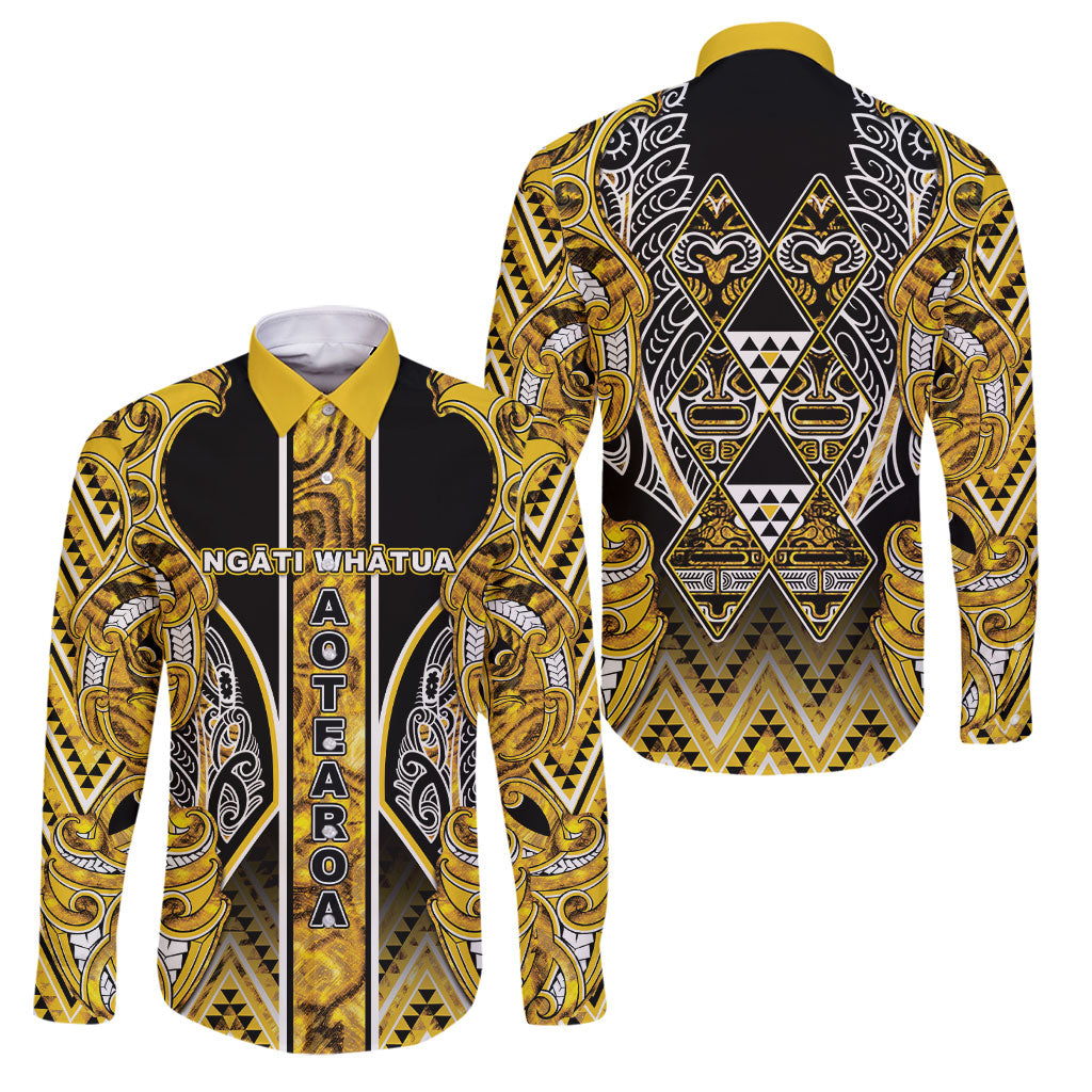 Aotearoa Ngati Whatua Family Matching Off Shoulder Short Dress and Hawaiian Shirt Maori Tribal Gold Paua Shell Pattern