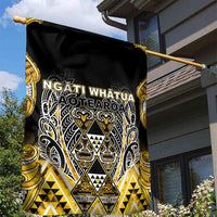Aotearoa Ngati Whatua Garden Flag Maori Tribal Gold Paua Shell Pattern