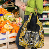 Aotearoa Ngati Whatua Grocery Bag Maori Tribal Gold Paua Shell Pattern