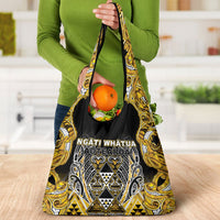 Aotearoa Ngati Whatua Grocery Bag Maori Tribal Gold Paua Shell Pattern