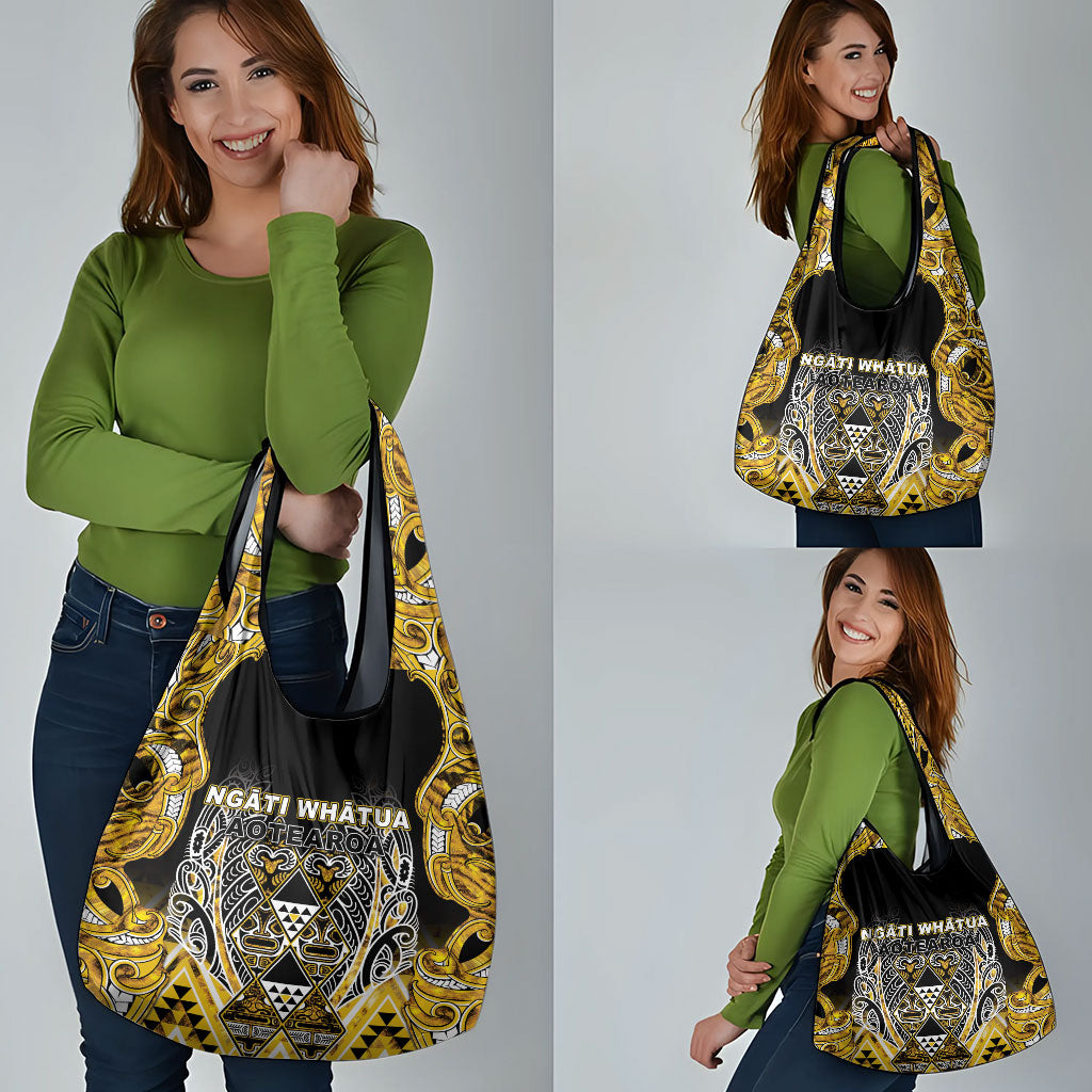 Aotearoa Ngati Whatua Grocery Bag Maori Tribal Gold Paua Shell Pattern