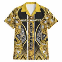Aotearoa Ngati Whatua Hawaiian Shirt Maori Tribal Gold Paua Shell Pattern