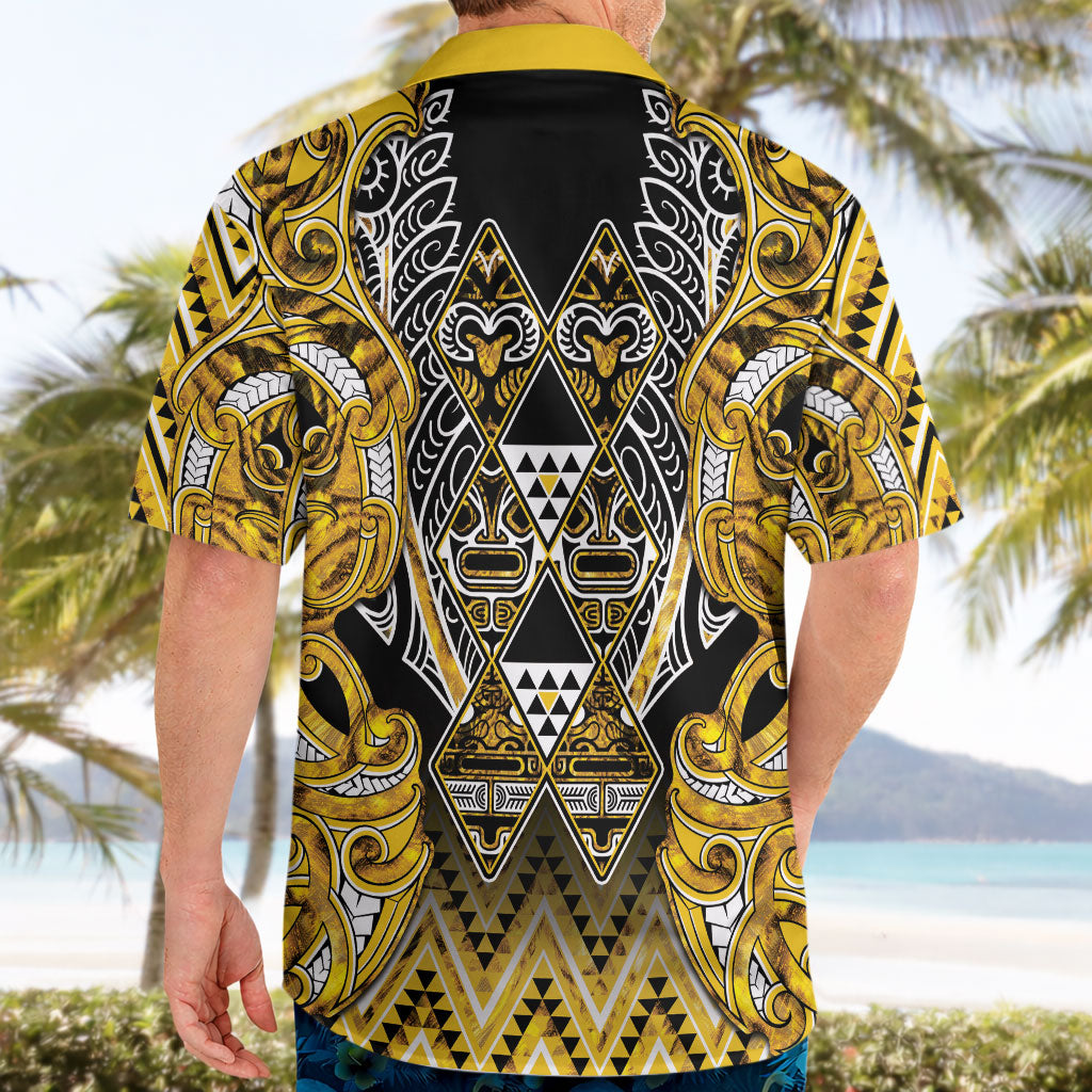 Aotearoa Ngati Whatua Hawaiian Shirt Maori Tribal Gold Paua Shell Pattern