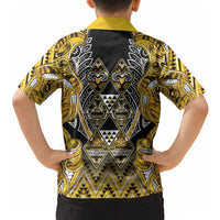 Aotearoa Ngati Whatua Hawaiian Shirt Maori Tribal Gold Paua Shell Pattern