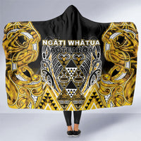 Aotearoa Ngati Whatua Hooded Blanket Maori Tribal Gold Paua Shell Pattern