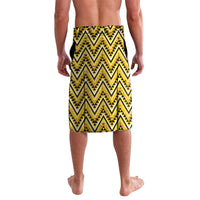 Aotearoa Ngati Whatua Lavalava Maori Tribal Gold Paua Shell Pattern