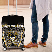 Aotearoa Ngati Whatua Luggage Cover Maori Tribal Gold Paua Shell Pattern