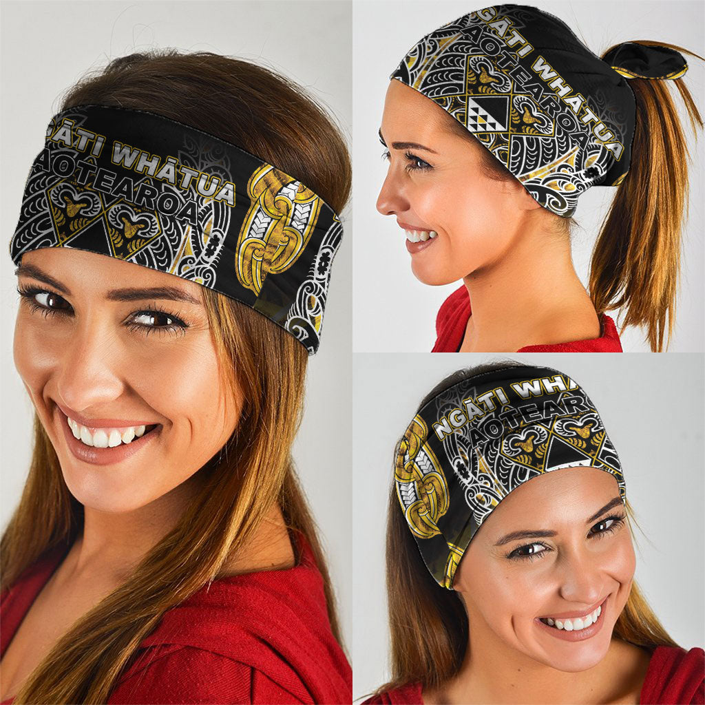Aotearoa Ngati Whatua Neck Gaiter Maori Tribal Gold Paua Shell Pattern