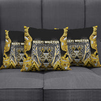 Aotearoa Ngati Whatua Pillow Cover Maori Tribal Gold Paua Shell Pattern