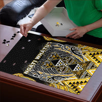 Aotearoa Ngati Whatua Puzzle Maori Tribal Gold Paua Shell Pattern