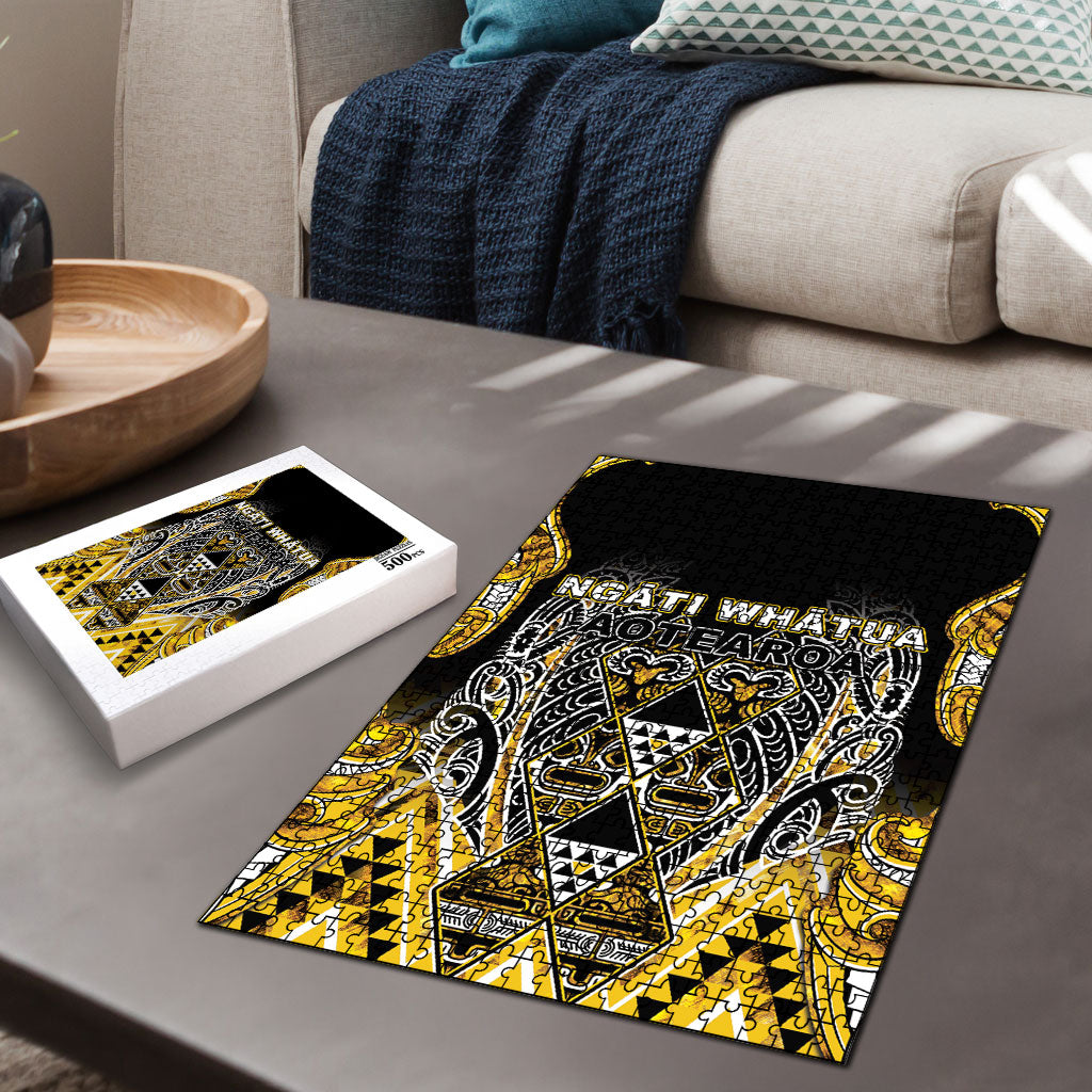 Aotearoa Ngati Whatua Puzzle Maori Tribal Gold Paua Shell Pattern