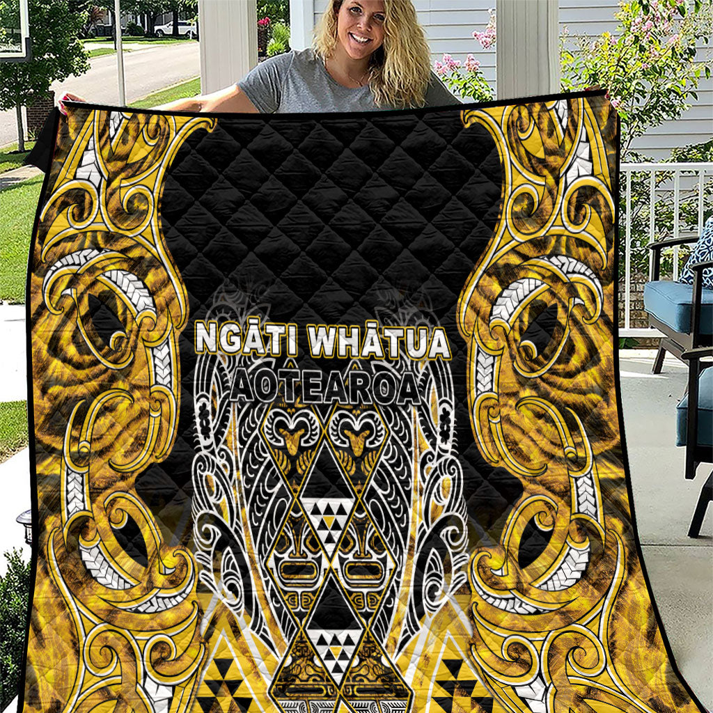 Aotearoa Ngati Whatua Quilt Maori Tribal Gold Paua Shell Pattern